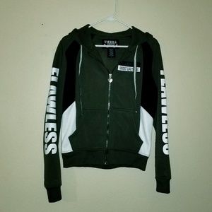 EUC green hoodie w/ zipper, size Medium.